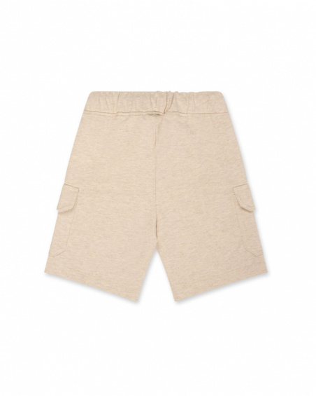 Bermuda peluche beige garçon Tout Terrain Bermuda peluche beige garçon Tout Terrain