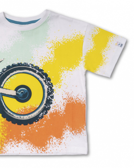 T-shirt moto tricot blanc pour garçon All Terrain T-shirt moto tricot blanc pour garçon All Terrain