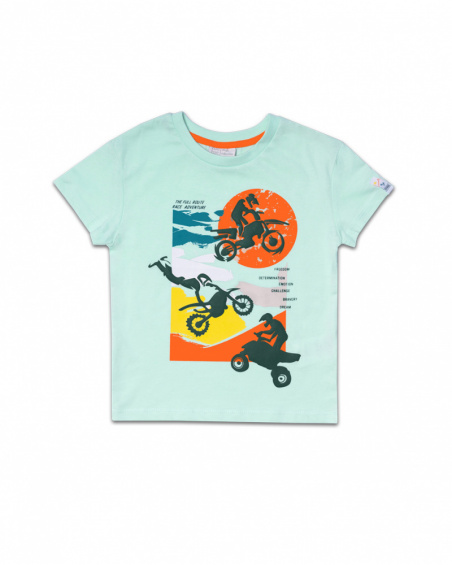 T-shirt vert en maille pour garçon All Terrain T-shirt vert en maille pour garçon All Terrain