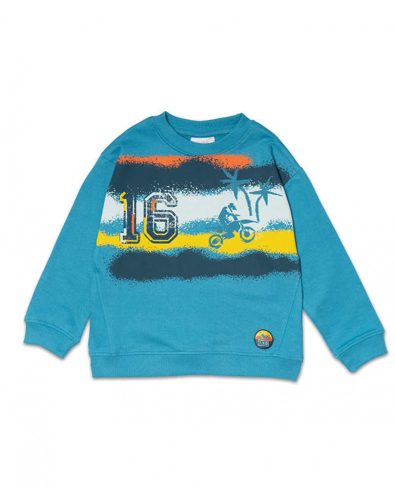 Sweat molleton vert garçon Tout Terrain