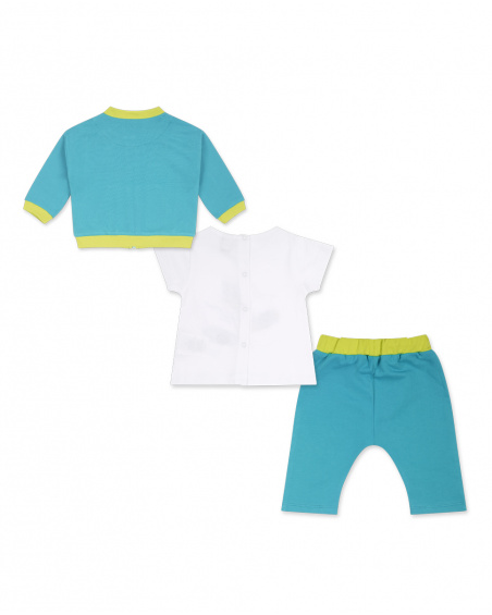 Ensemble peluche tricot bleu garçon Tortues Ensemble peluche tricot bleu garçon Tortues