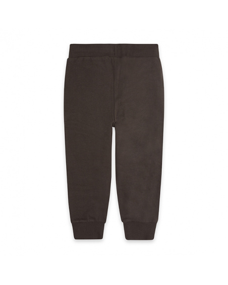 Pantalon en peluche marron et vert Sentier de randonnée garçon