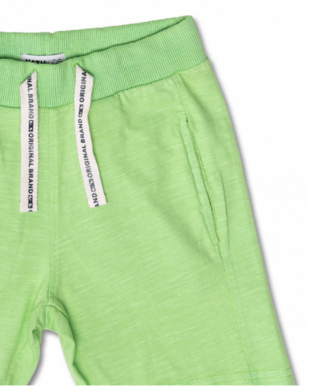 Urban Activist Bermuda en maille vert pour garçon Urban Activist Bermuda en maille vert pour garçon