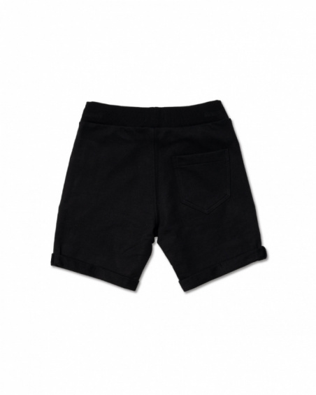 Bermuda Frank garçon en maille noire Basics Garçon Bermuda Frank garçon en maille noire Basics Garçon