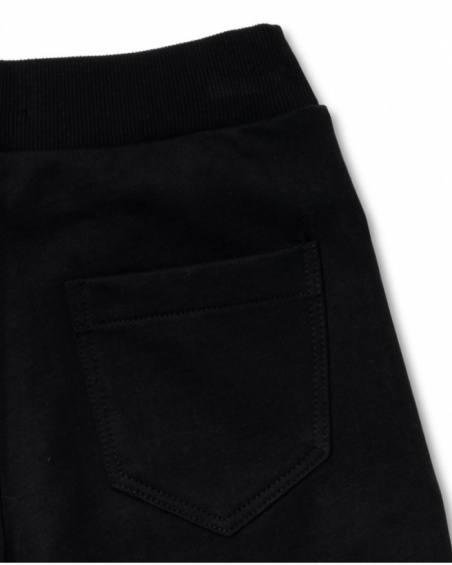 Bermuda Frank garçon en maille noire Basics Garçon Bermuda Frank garçon en maille noire Basics Garçon