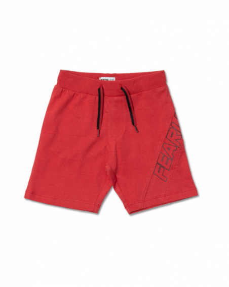 Bermuda rouge tricot garçon Wild thing Bermuda rouge tricot garçon Wild thing