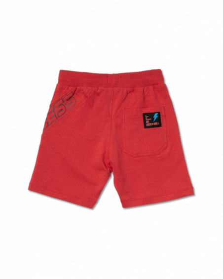 Bermuda rouge tricot garçon Wild thing Bermuda rouge tricot garçon Wild thing