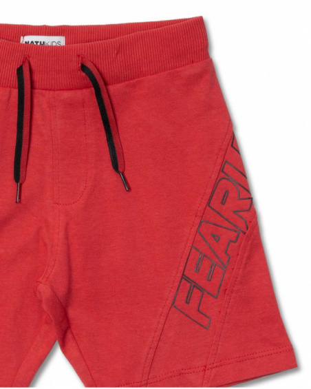 Bermuda rouge tricot garçon Wild thing Bermuda rouge tricot garçon Wild thing