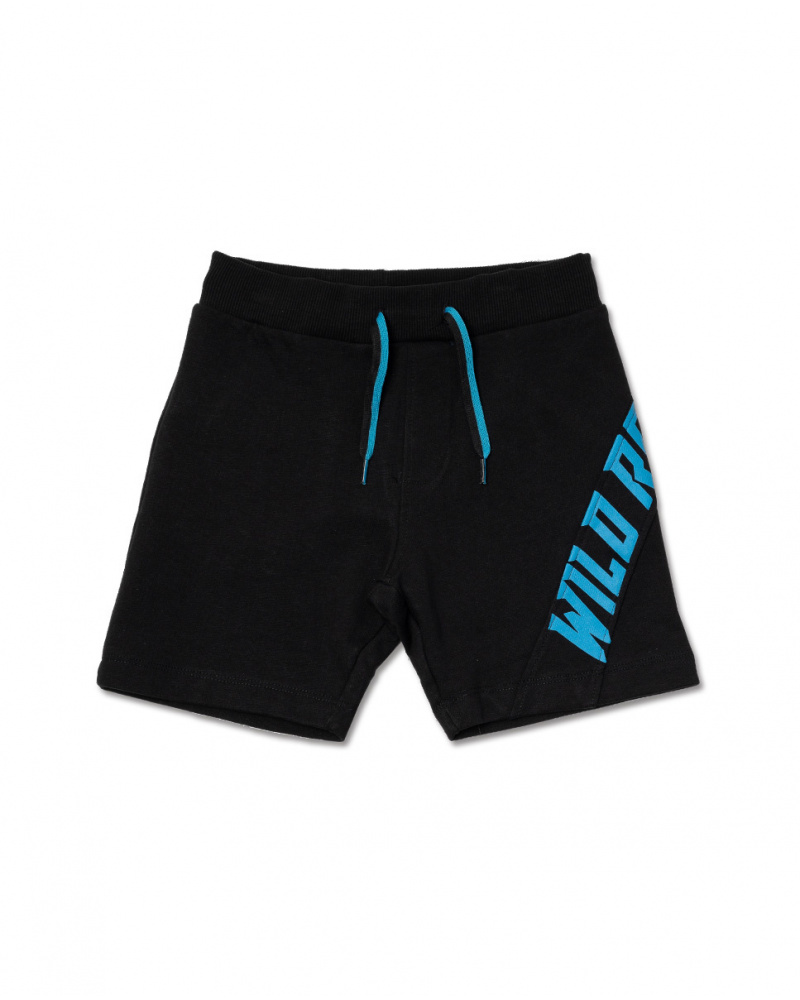 Bermuda en maille noir pour garçon Wild thing