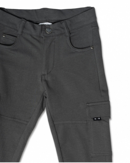Pantalon cargo long kaki pour garçon Basics Boy Pantalon cargo long kaki pour garçon Basics Boy