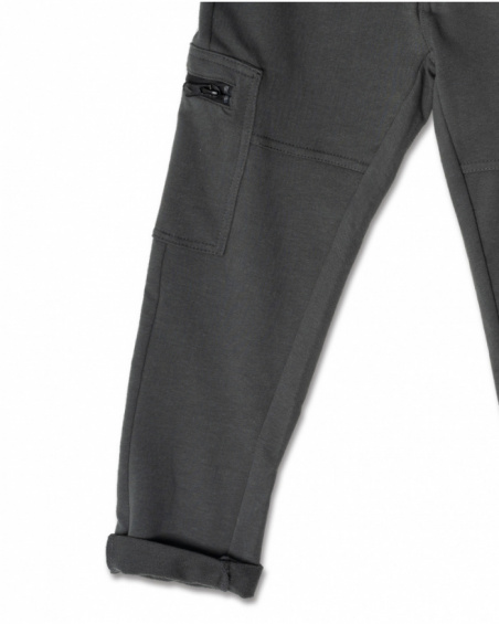 Pantalon cargo long kaki pour garçon Basics Boy Pantalon cargo long kaki pour garçon Basics Boy