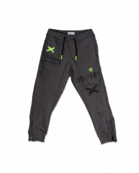 Pantalon long en maille grise pour garçon Urban Activist Pantalon long en maille grise pour garçon Urban Activist