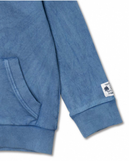 Sweat ouvert en maille bleu pour garçon Beach Days Sweat ouvert en maille bleu pour garçon Beach Days