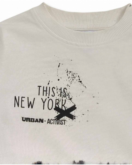 Sweat en maille noir blanc pour garçon Urban Activist Sweat en maille noir blanc pour garçon Urban Activist