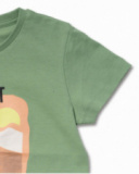 T-shirt tricot vert piste du désert garçon T-shirt tricot vert piste du désert garçon