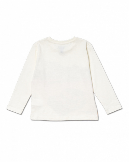 T-shirt long blanc en maille pour garçon Desert trail T-shirt long blanc en maille pour garçon Desert trail