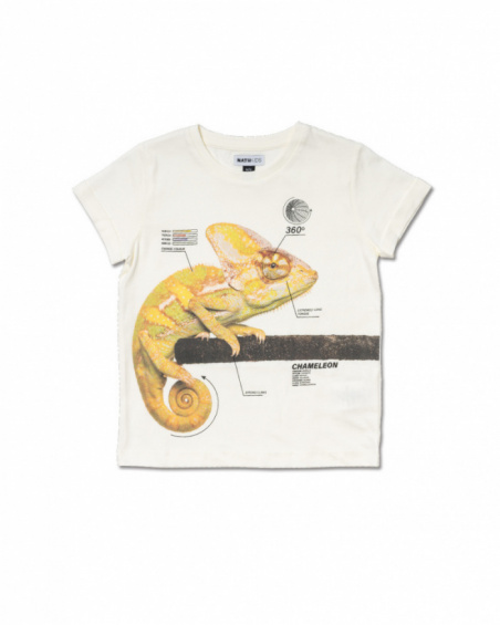 T-shirt en maille blanc pour garçon Sentier du désert T-shirt en maille blanc pour garçon Sentier du désert