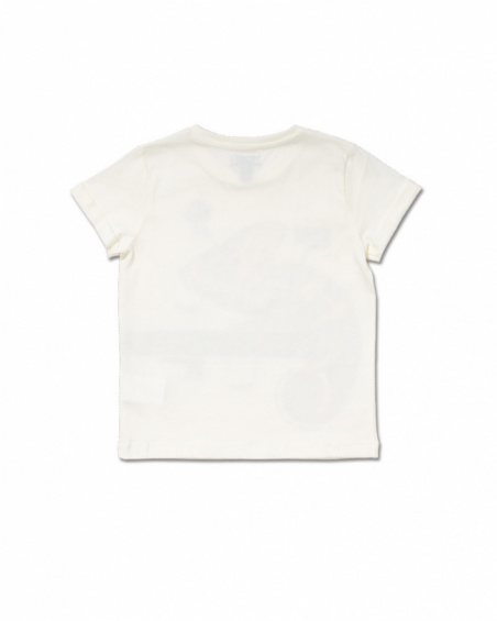 T-shirt en maille blanc pour garçon Sentier du désert T-shirt en maille blanc pour garçon Sentier du désert