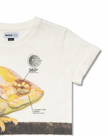 T-shirt en maille blanc pour garçon Sentier du désert T-shirt en maille blanc pour garçon Sentier du désert