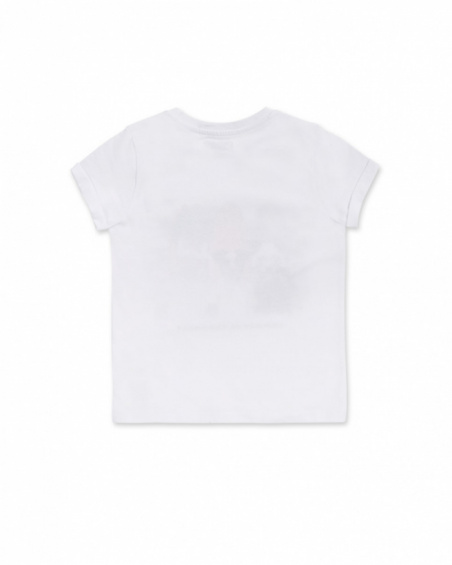 T-shirt en maille blanc pour garçon La côte T-shirt en maille blanc pour garçon La côte