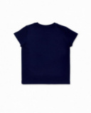 T-shirt bleu marine en maille pour garçon The coast T-shirt bleu marine en maille pour garçon The coast