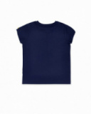 T-shirt en maille bleu marine pour garçon Votre jeu T-shirt en maille bleu marine pour garçon Votre jeu