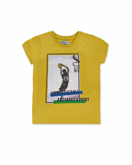 T-shirt en maille jaune pour garçon Votre jeu T-shirt en maille jaune pour garçon Votre jeu