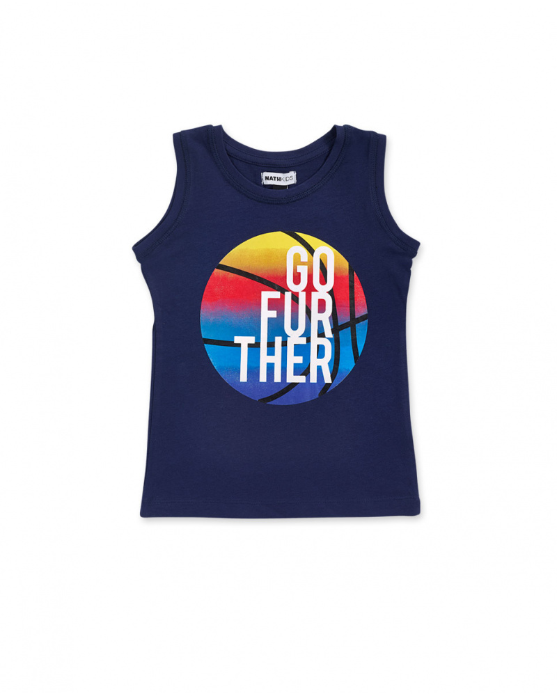 Débardeur en jersey bleu marine pour garçon Votre jeu