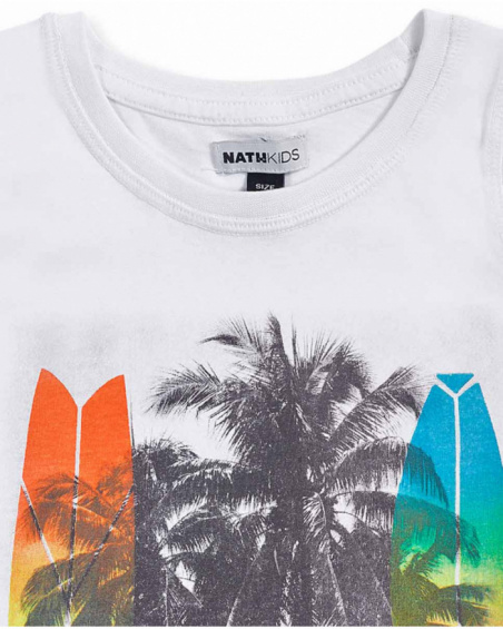 Débardeur blanc garçon Beach Days Débardeur blanc garçon Beach Days