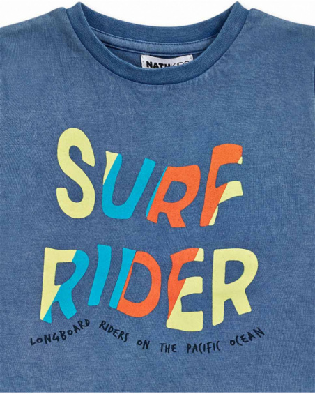 T-shirt bleu en maille garçon Beach Days T-shirt bleu en maille garçon Beach Days