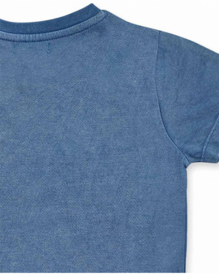 T-shirt bleu en maille garçon Beach Days T-shirt bleu en maille garçon Beach Days