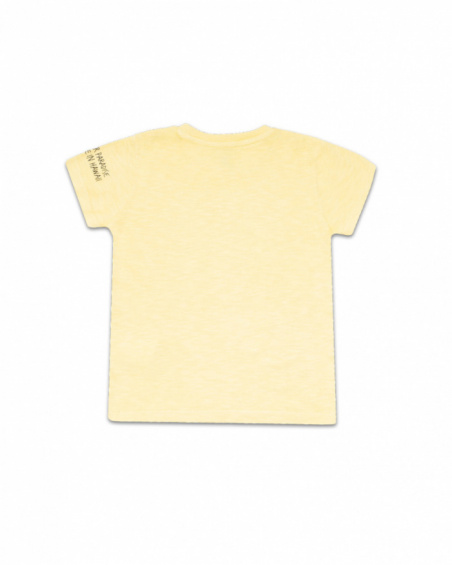 T-shirt Beach Days jaune en maille pour garçon T-shirt Beach Days jaune en maille pour garçon
