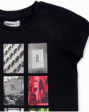 T-shirt urbain en maille noir pour garçon Urban Activist T-shirt urbain en maille noir pour garçon Urban Activist