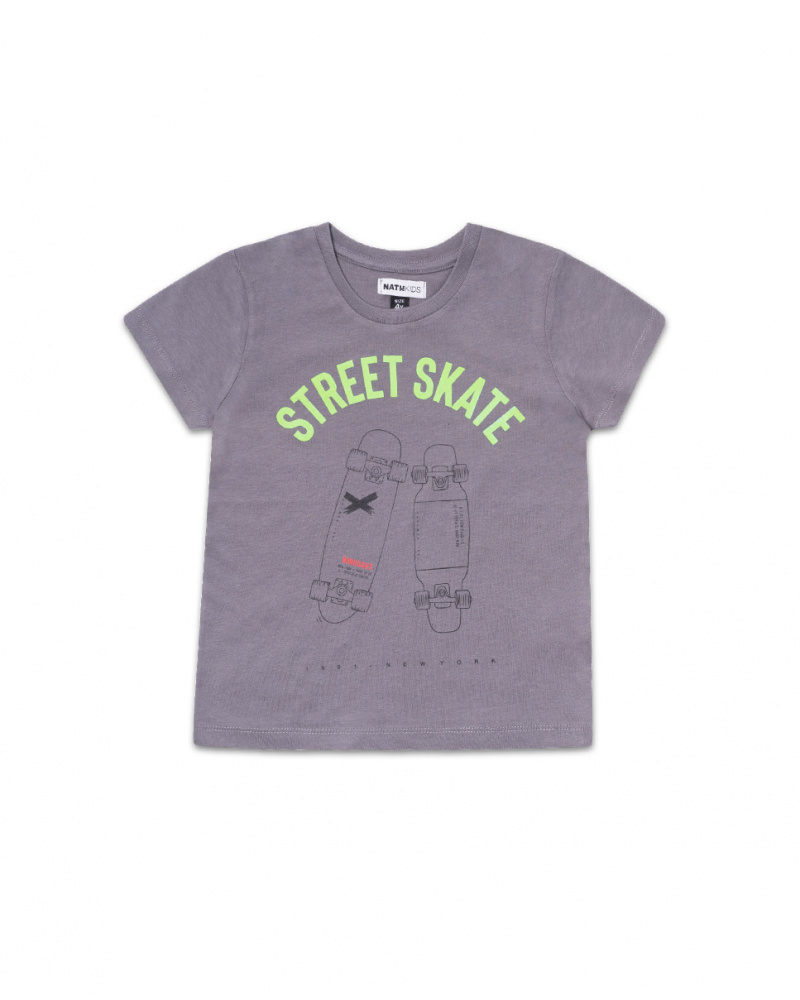 T-shirt gris en maille garçon Urban Activist