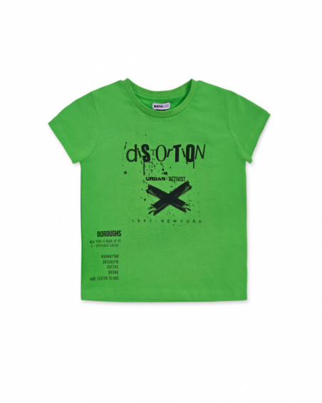 T-shirt vert en maille pour garçon Urban Activist T-shirt vert en maille pour garçon Urban Activist