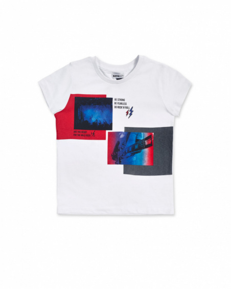 T-shirt en maille blanc pour garçon Wild thing T-shirt en maille blanc pour garçon Wild thing