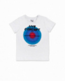 T-shirt blanc en maille avec imprimé pour garçon Wild thing T-shirt blanc en maille avec imprimé pour garçon Wild thing
