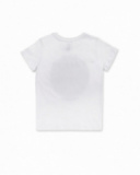 T-shirt blanc en maille avec imprimé pour garçon Wild thing T-shirt blanc en maille avec imprimé pour garçon Wild thing