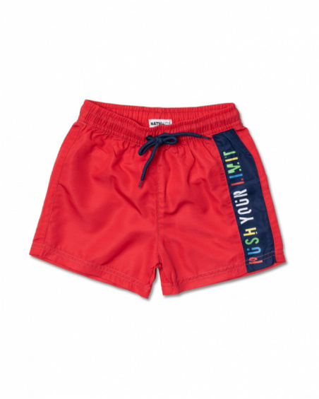 Bermuda rouge pour garçon Votre jeu Bermuda rouge pour garçon Votre jeu