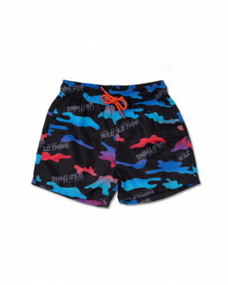 Bermuda noir imprimé pour garçon Wild thing Bermuda noir imprimé pour garçon Wild thing