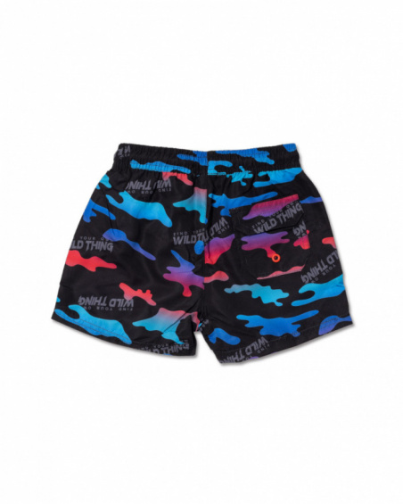 Bermuda noir imprimé pour garçon Wild thing Bermuda noir imprimé pour garçon Wild thing