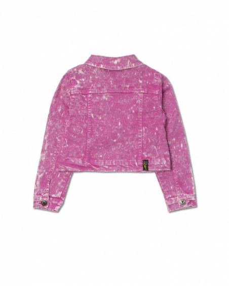 Veste en jean fuchsia pour fille Rebel Girl Veste en jean fuchsia pour fille Rebel Girl