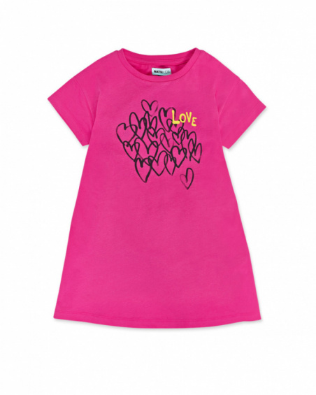 Robe en maille fuchsia pour fille Rebel Girl Robe en maille fuchsia pour fille Rebel Girl