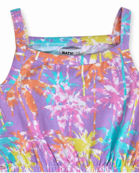 Robe en maille imprimée pour fille Paradiso beach Robe en maille imprimée pour fille Paradiso beach