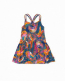 Robe fille en maille imprimée à bretelles Full Bloom Robe fille en maille imprimée à bretelles Full Bloom