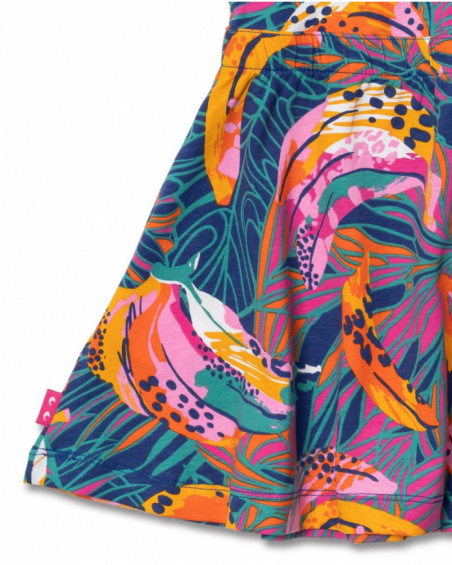 Robe fille en maille imprimée à bretelles Full Bloom Robe fille en maille imprimée à bretelles Full Bloom