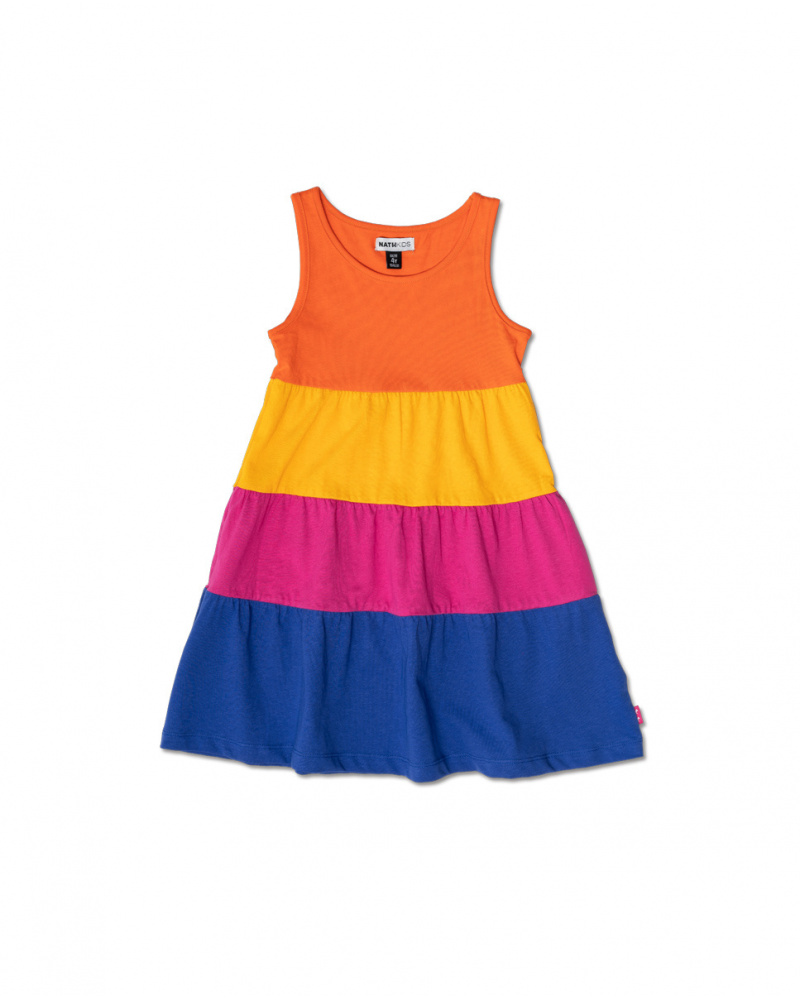 Robe bustier en maille rayée pour fille Full Bloom