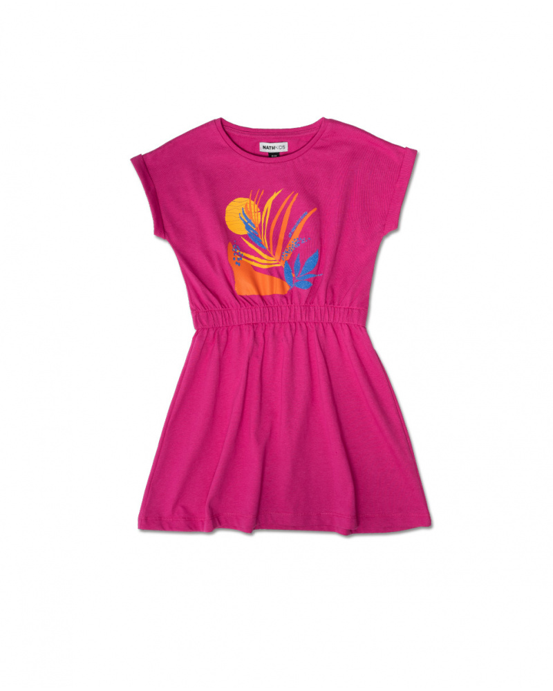 Robe en maille violette pour fille Full Bloom