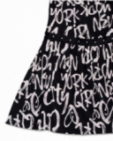 Robe noire en maille imprimée pour fille One day in NYC Robe noire en maille imprimée pour fille One day in NYC