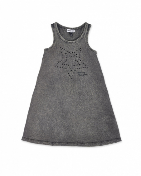 Robe en maille grise pour fille One day in NYC Robe en maille grise pour fille One day in NYC